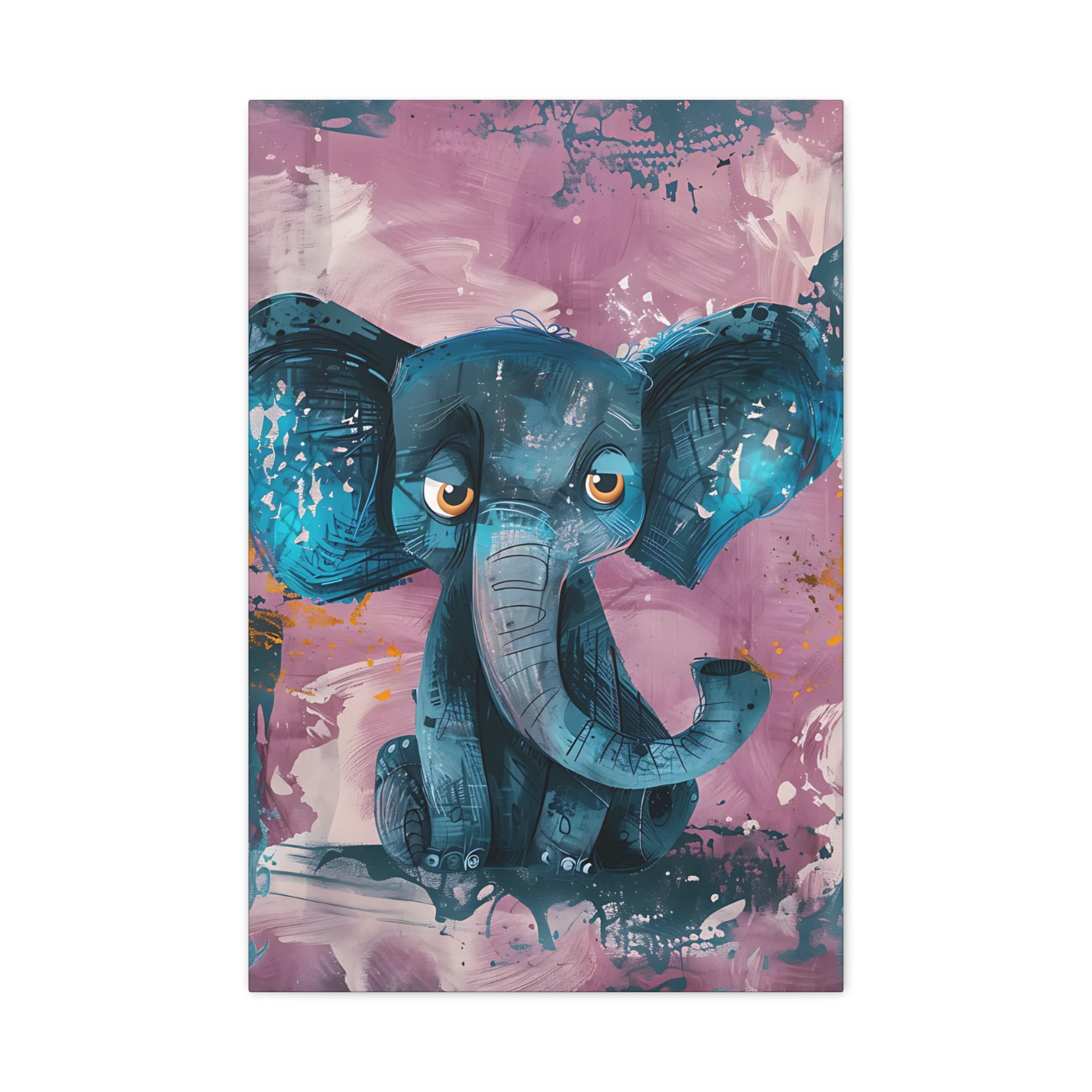 Blue Elephant Canvas Print