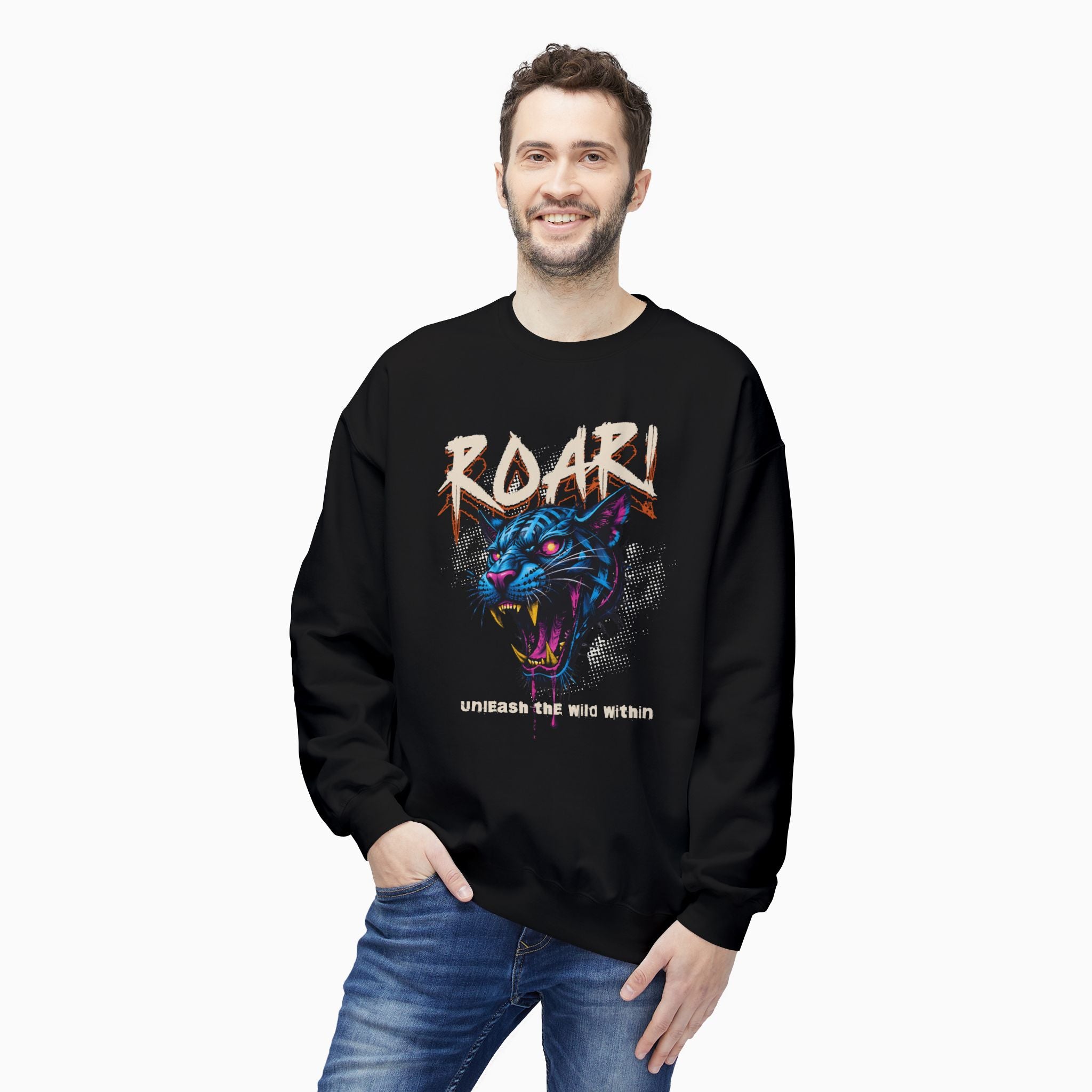 Leopard Roar Unleash The Wild Within Unisex Sweatshirt