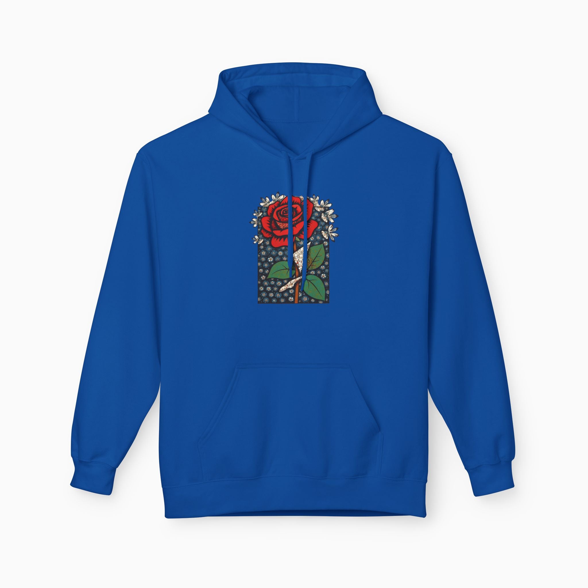 Vintage Crimson Rose Unisex Hoodie