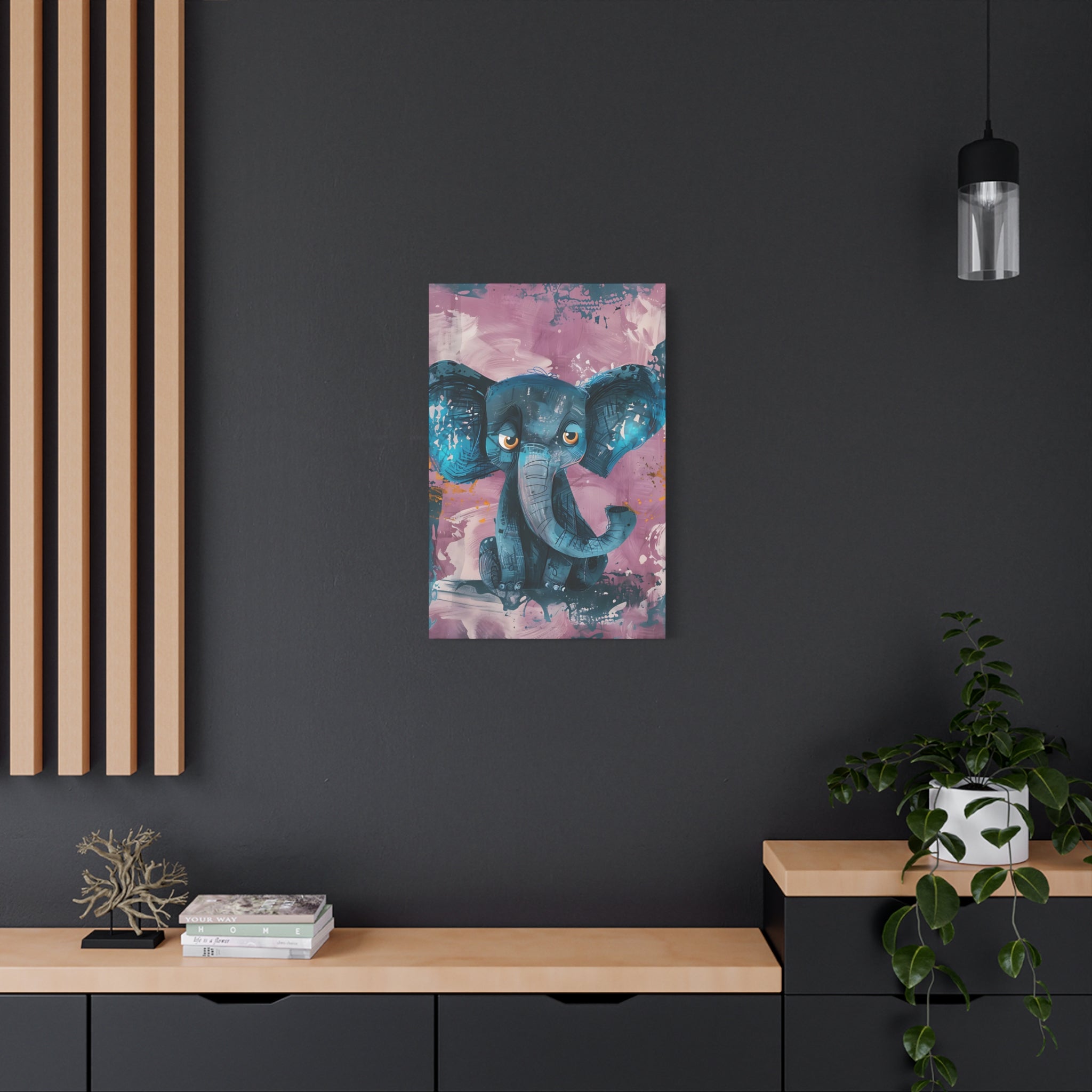 Blue Elephant Canvas Print