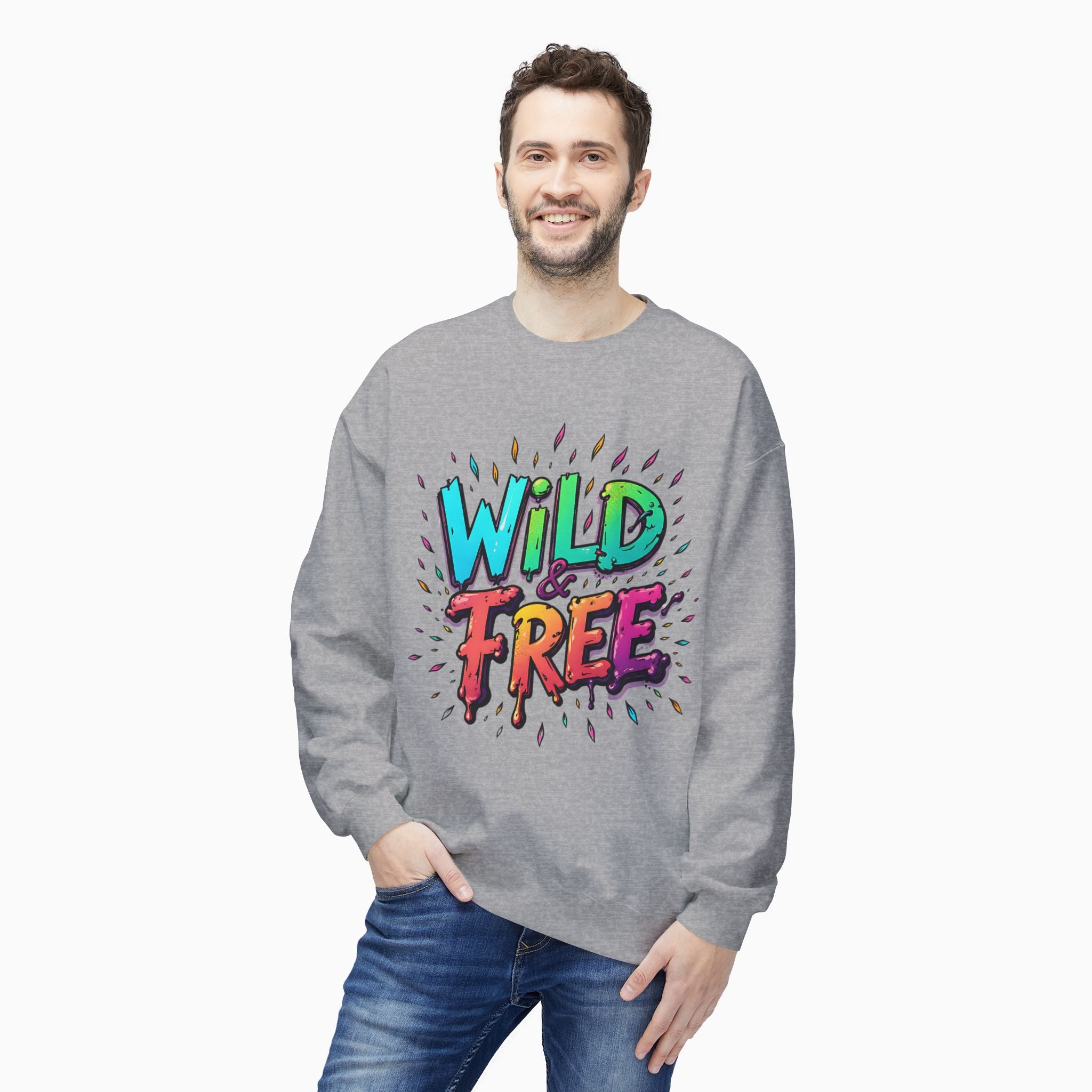 Neon Color Wild Free Unisex Sweatshirt