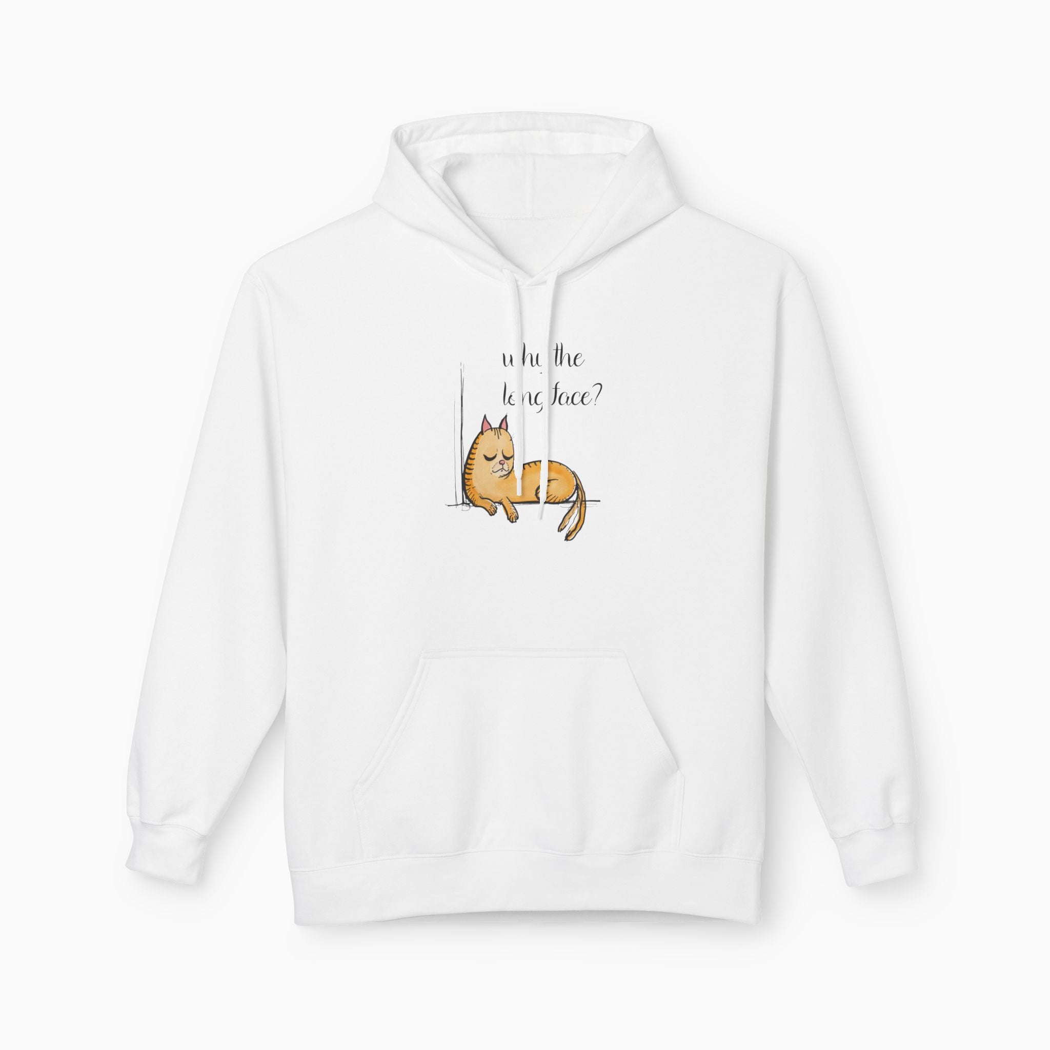 Funny Cat Why the Long Face Unisex Hoodie