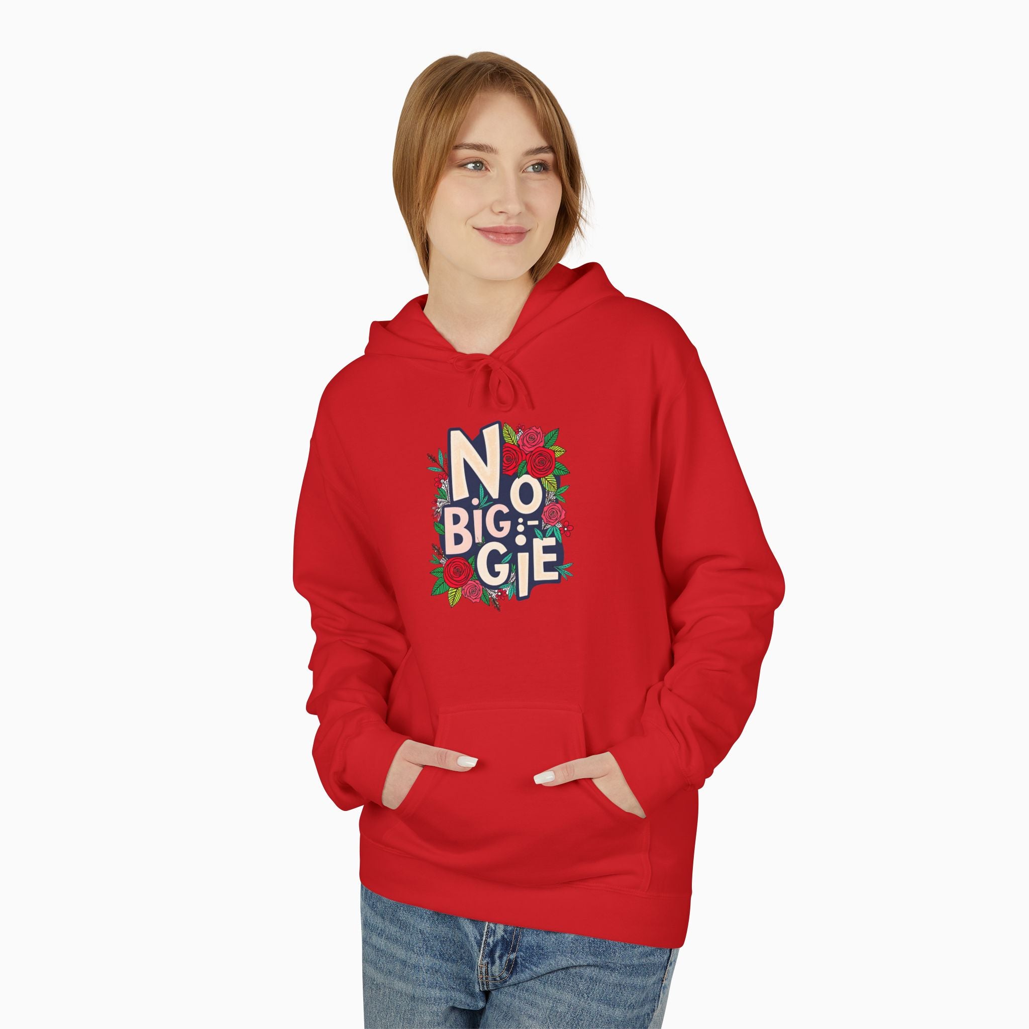 No Biggie With Floral Art Unisex Hoodie