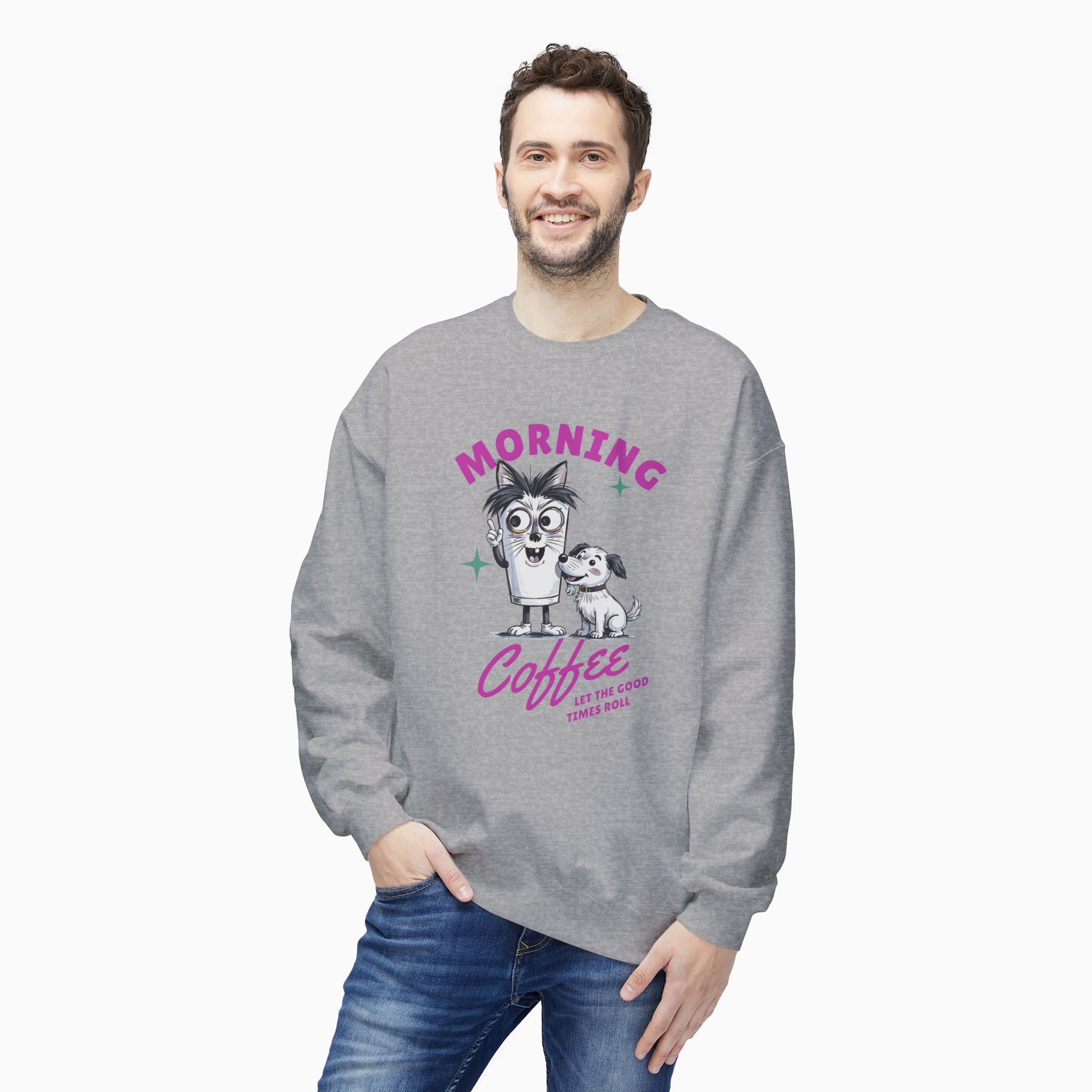 Morning Coffee, Let The Good Times Roll Unisex Sweatshirt