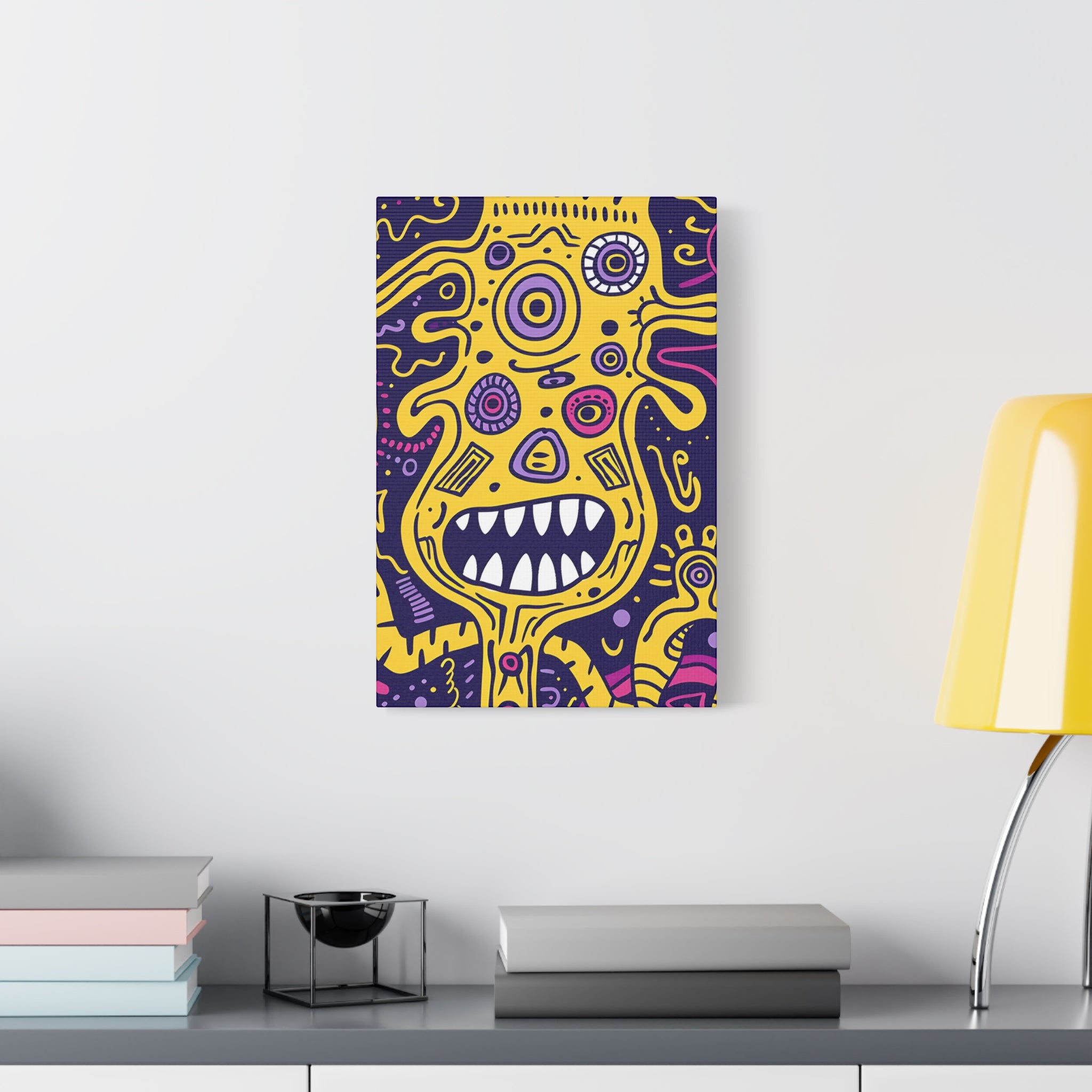 Bold Yellow Cable Monster Canvas Print