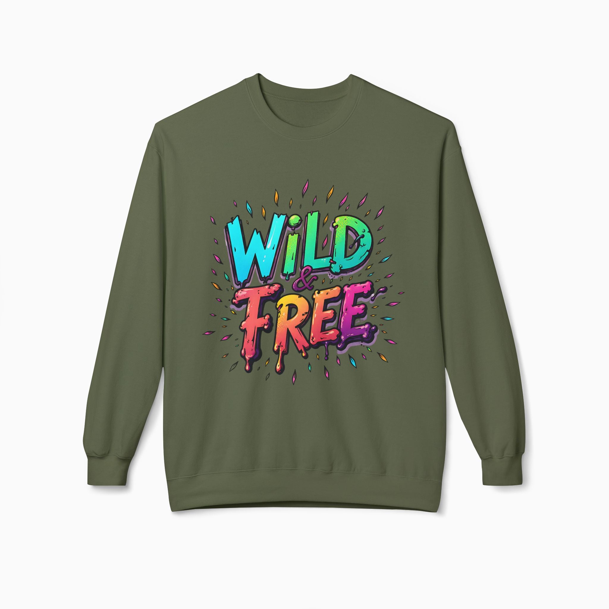 Neon Color Wild Free Unisex Sweatshirt