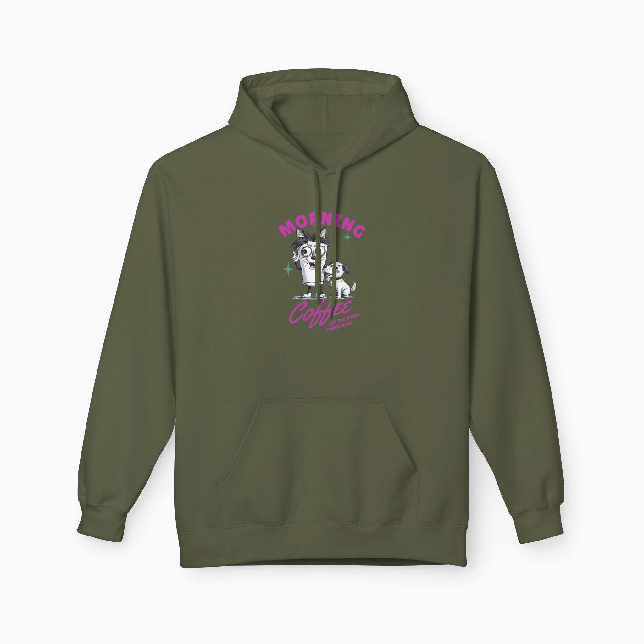 Morning Coffee, Let The Good Times Roll Unisex Hoodie