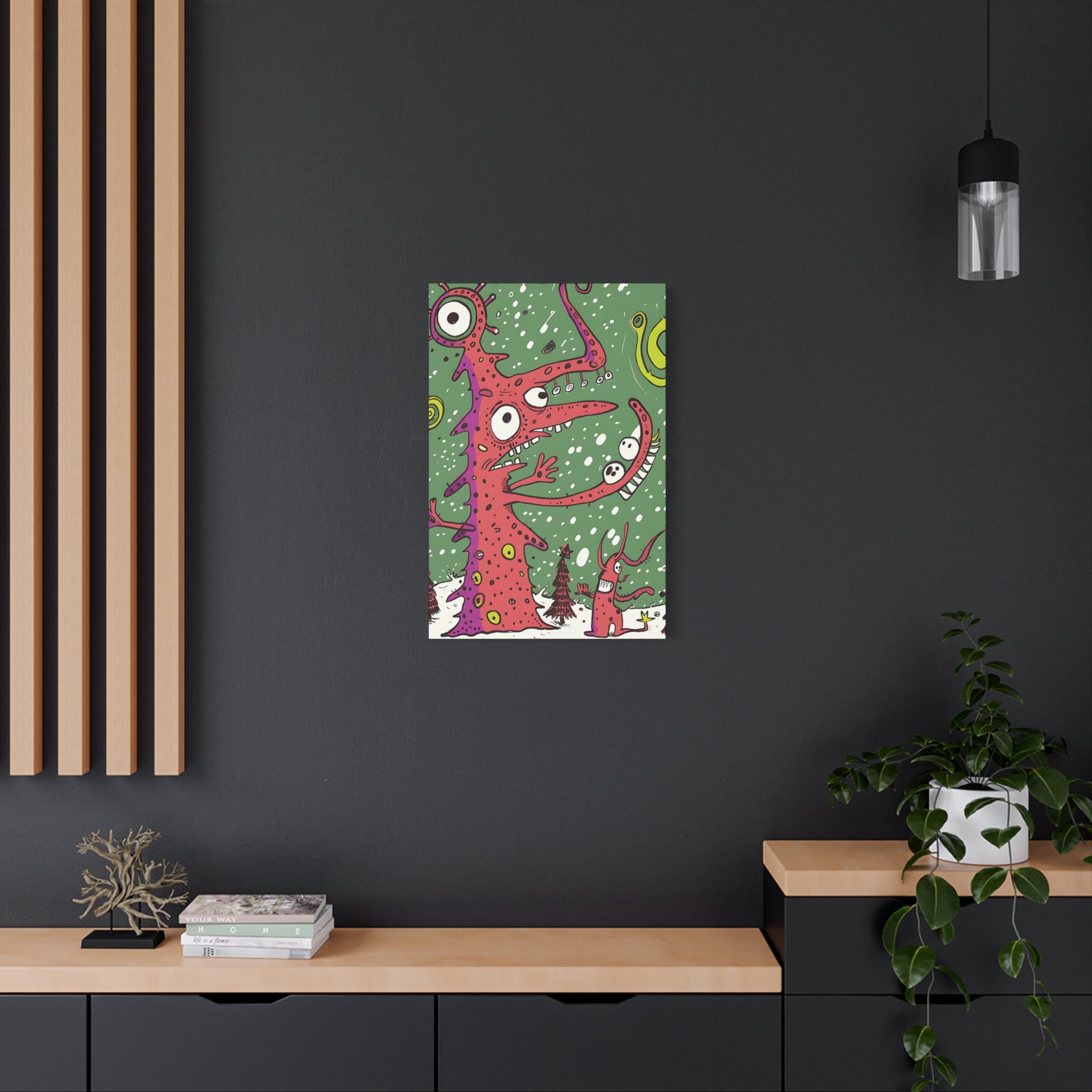 Christmas Monster Canvas Print