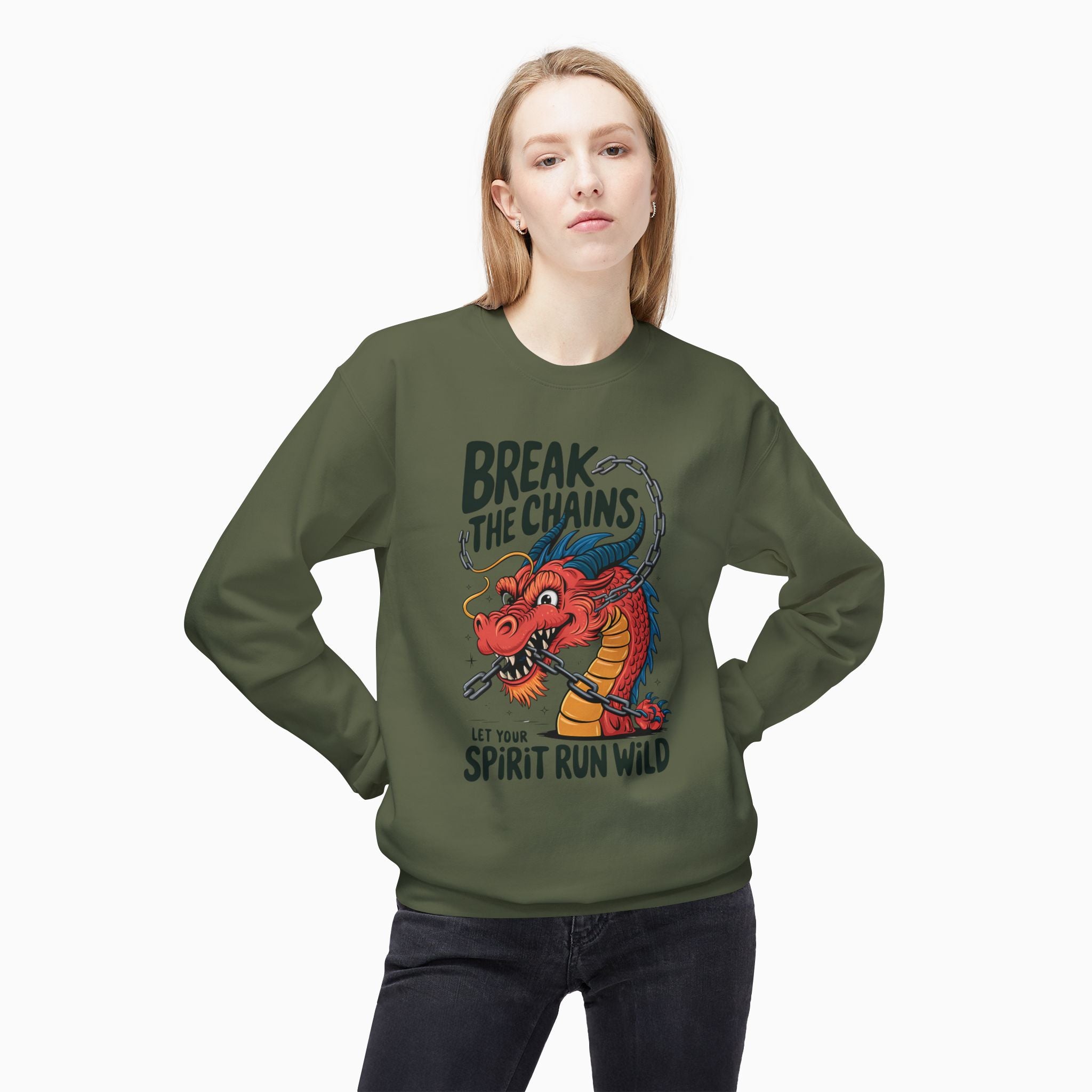 China Dragon Break the Chains Unisex Sweatshirt