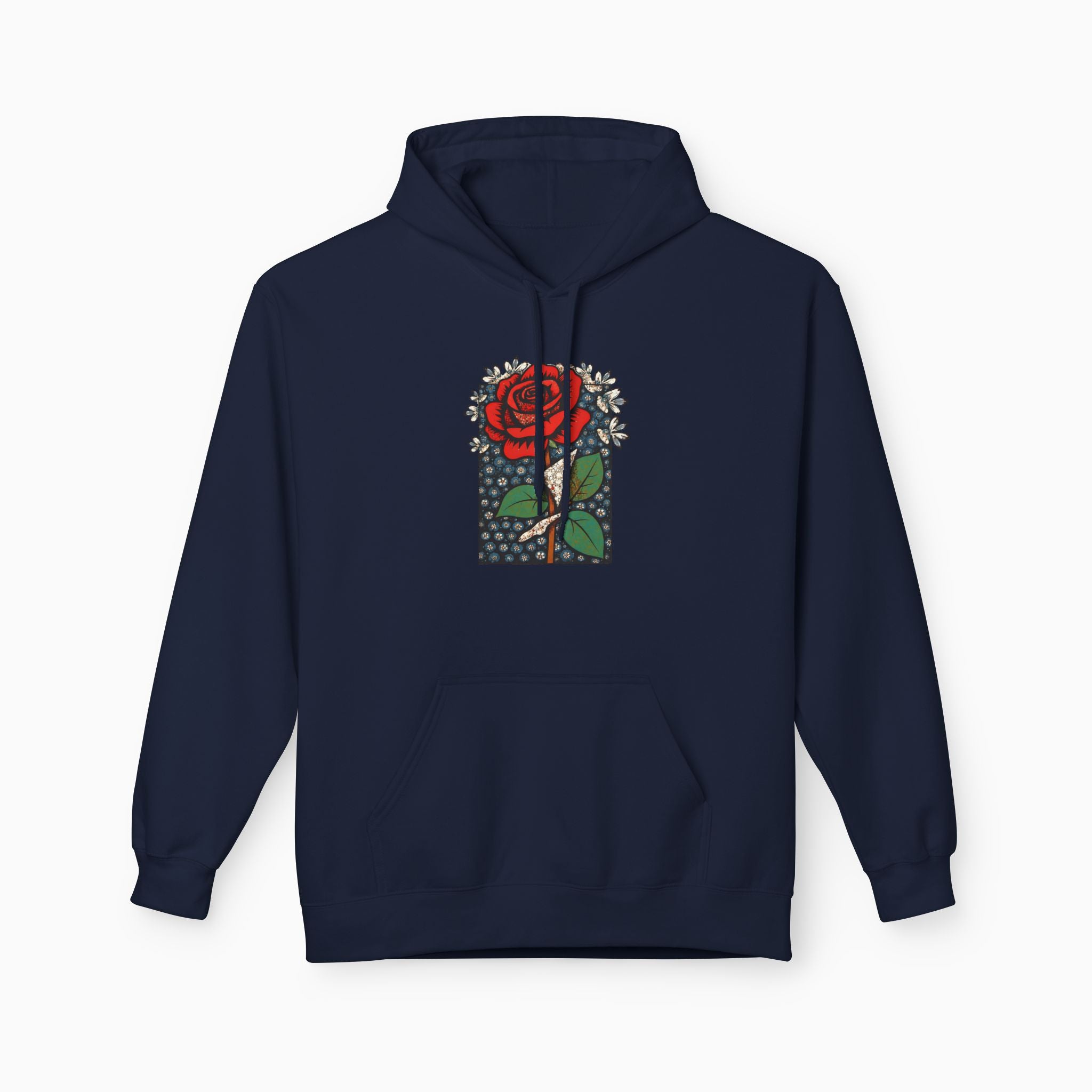 Vintage Crimson Rose Unisex Hoodie