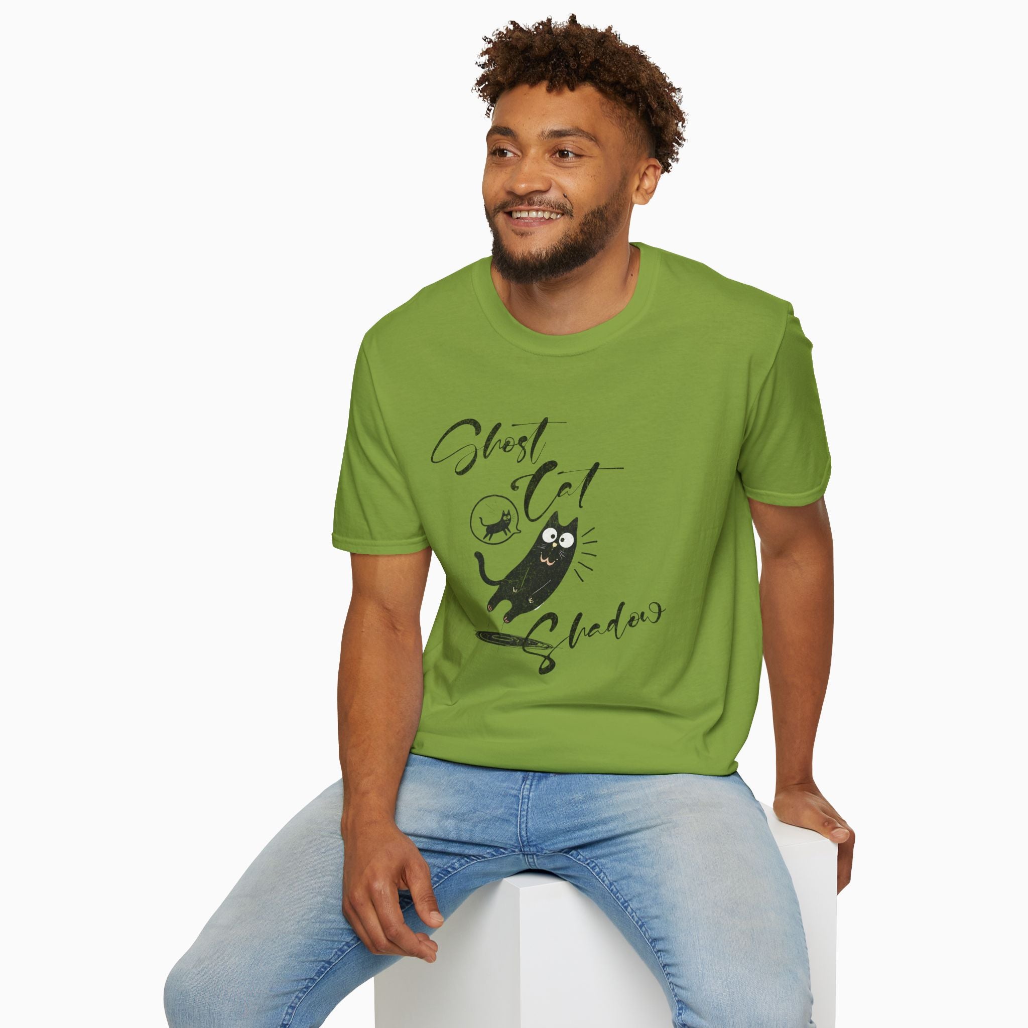 Funny Ghost Cat Unisex T-Shirt