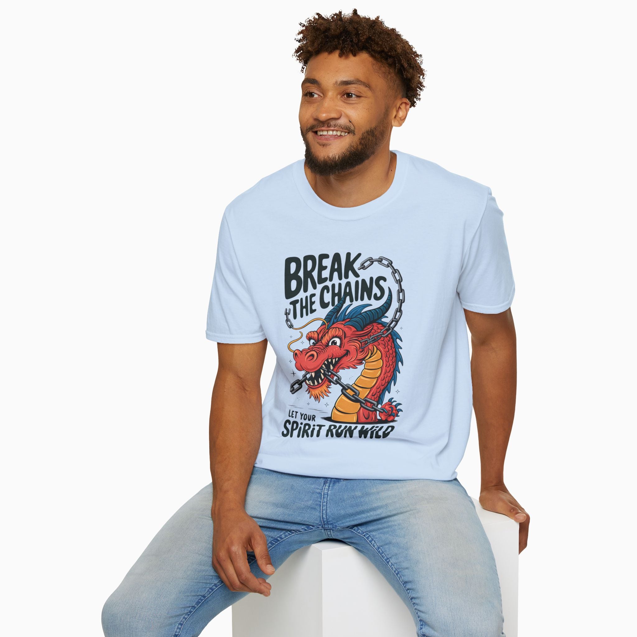 China Dragon Break the Chains Unisex T-Shirt