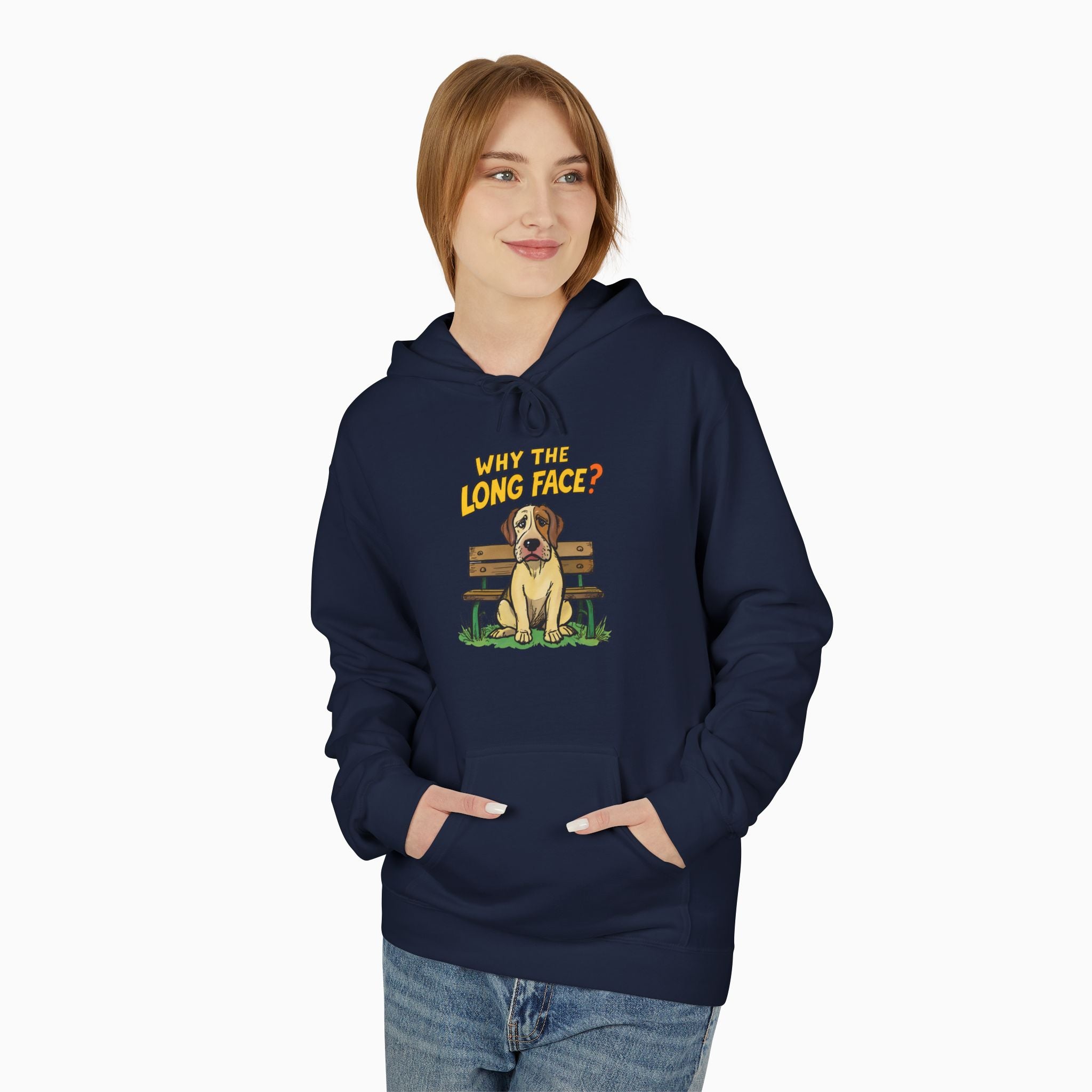 Funny Dog Why the Long Face Unisex Hoodie