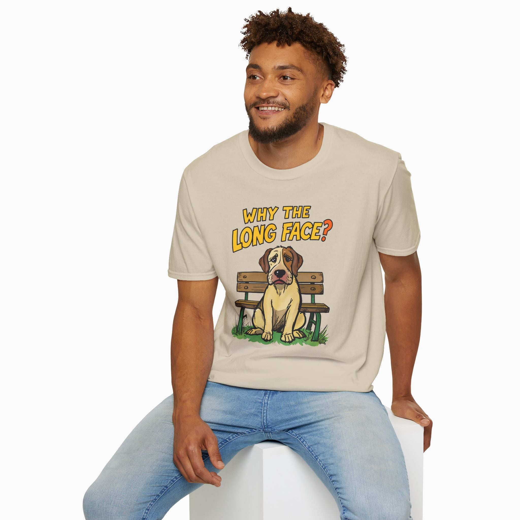 Funny Dog Why the Long Face Unisex T-Shirt