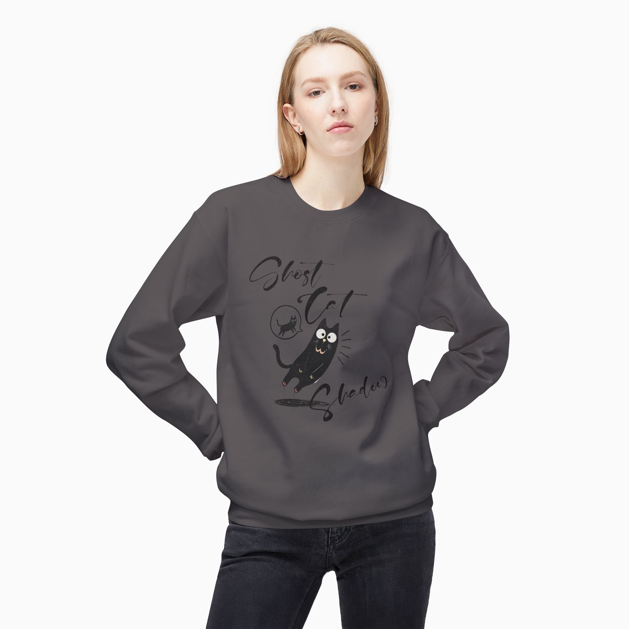 Funny Ghost Cat Unisex Sweatshirt