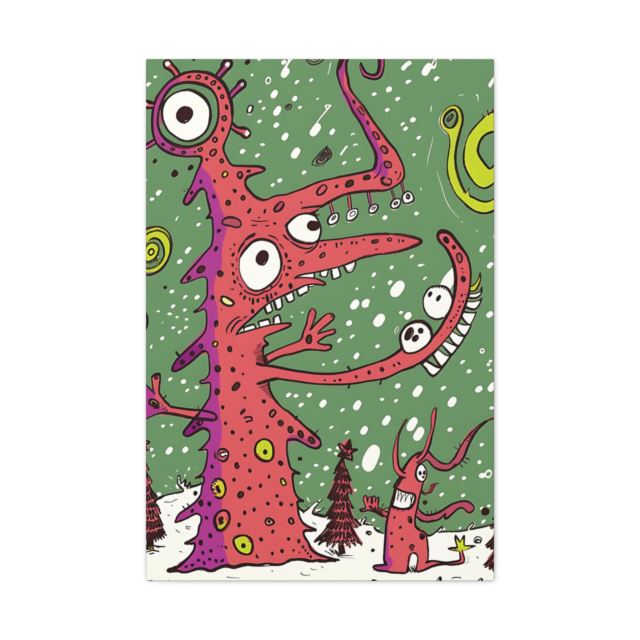 Christmas Monster Canvas Print