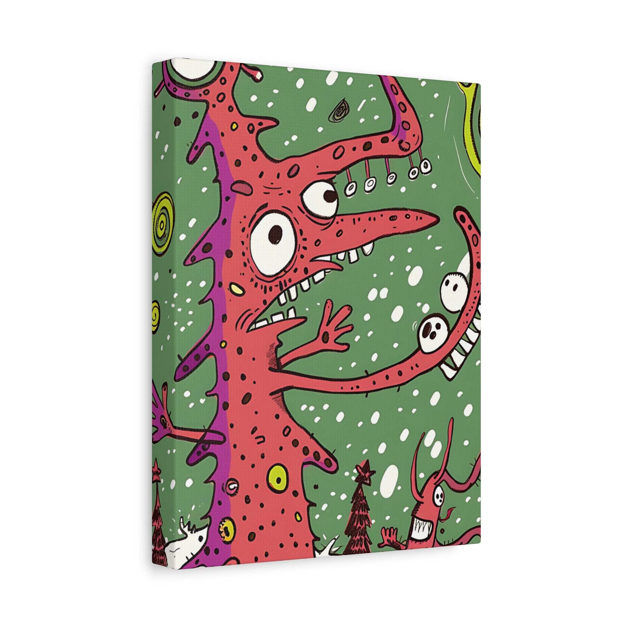 Christmas Monster Canvas Print