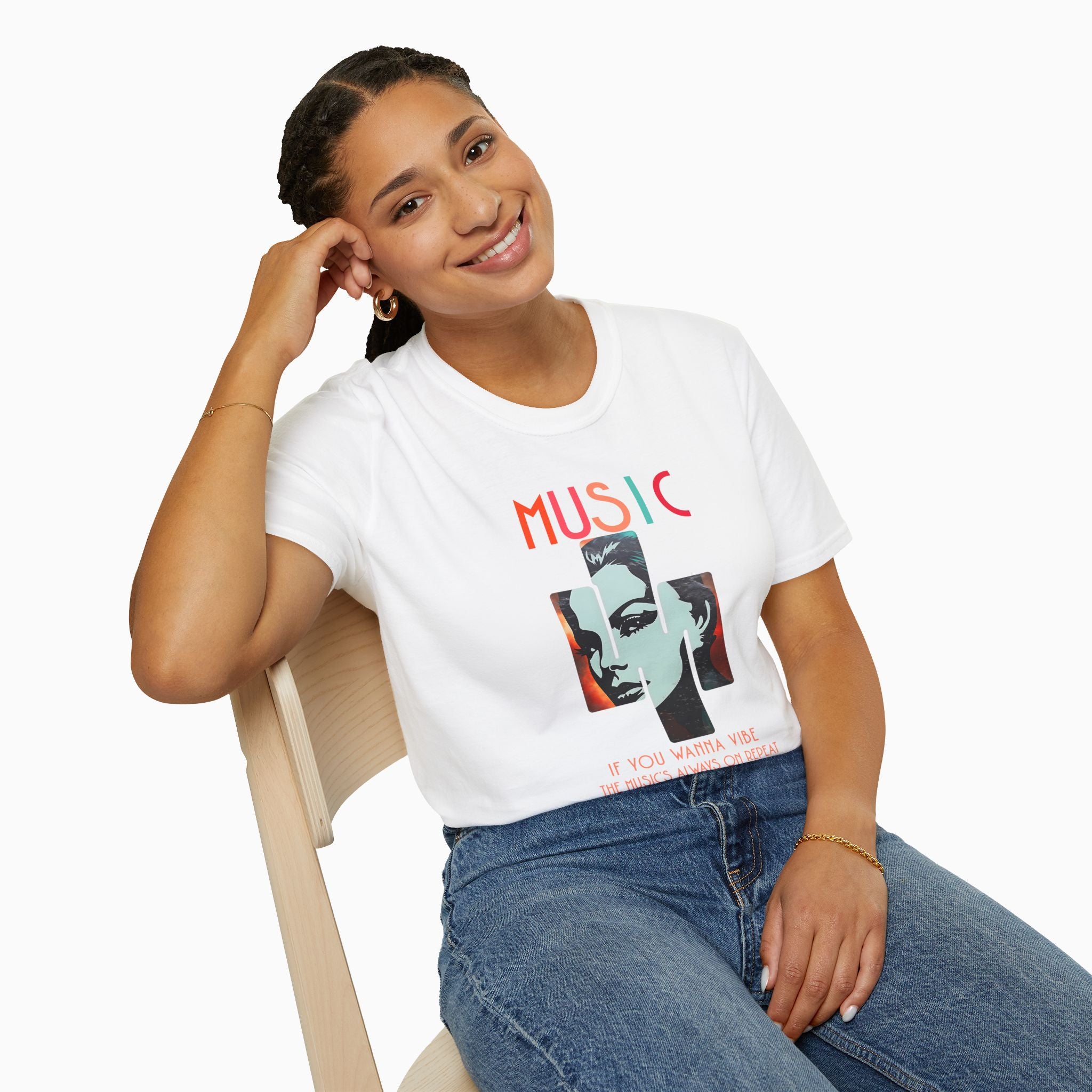 If You Wanna Vibe, The Music's Always On Repeat Unisex T-Shirt