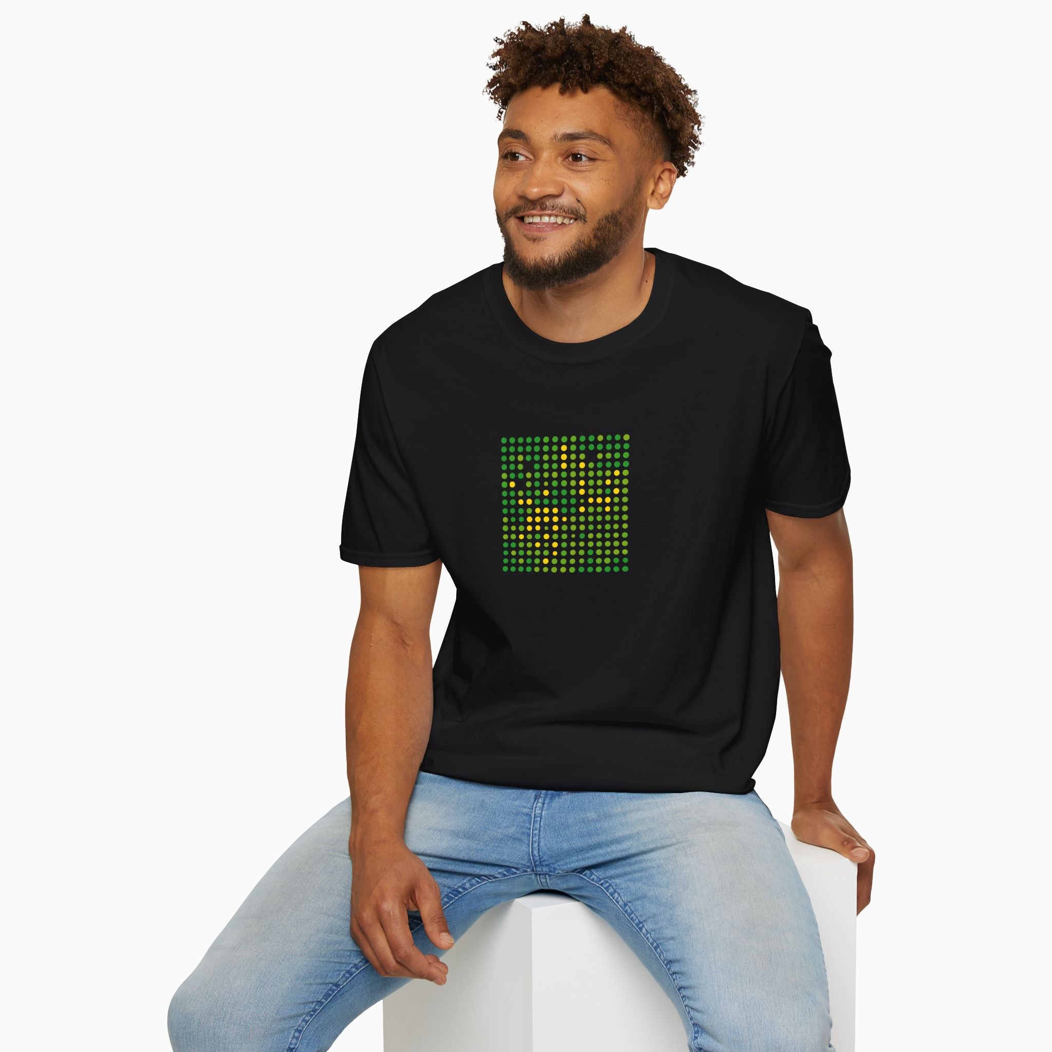 Green & Yellow QR Code Unisex T-Shirt