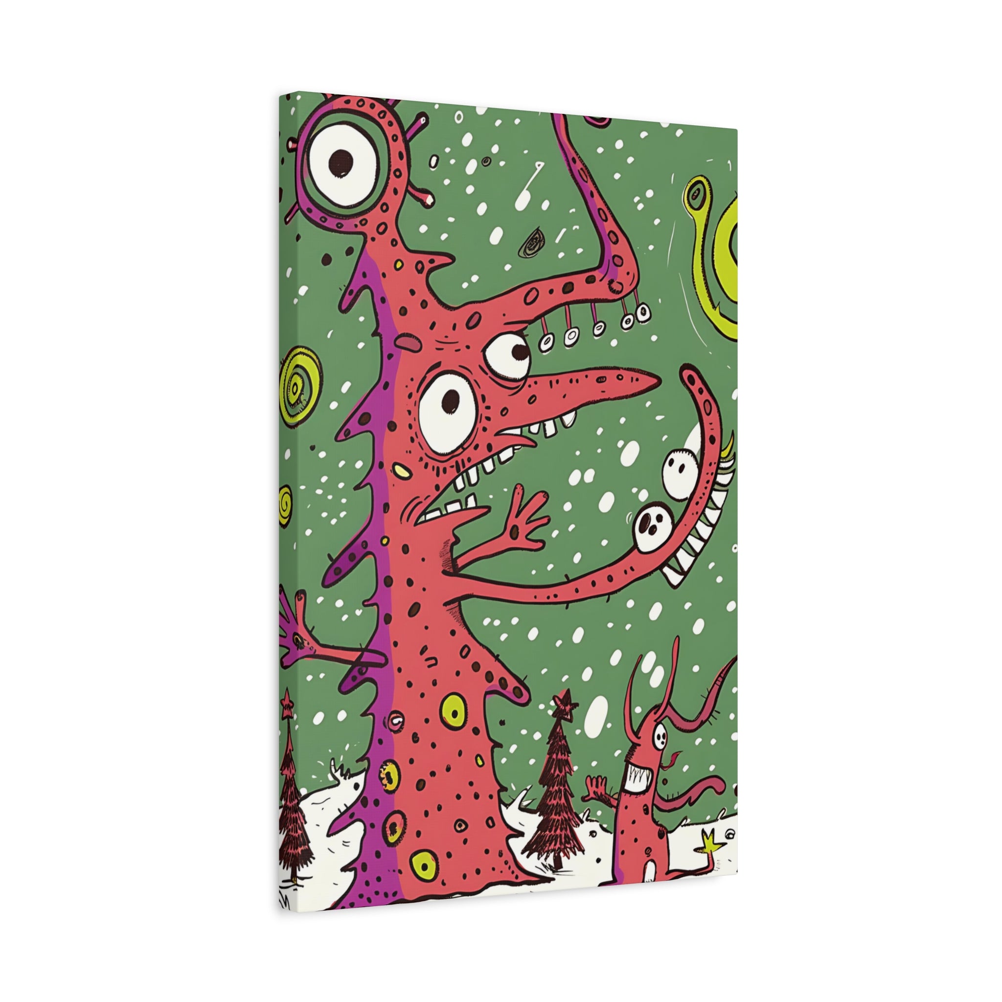 Christmas Monster Canvas Print